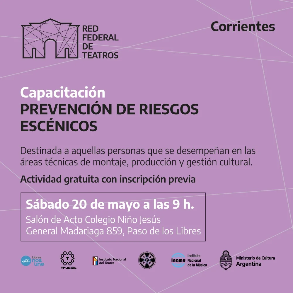 Capacitación: Prevención de riesgos escénicos