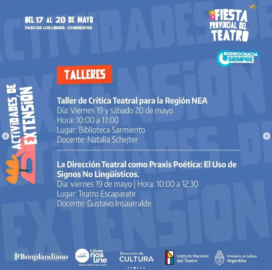 Taller: Crítica Teatral para la región NEA
